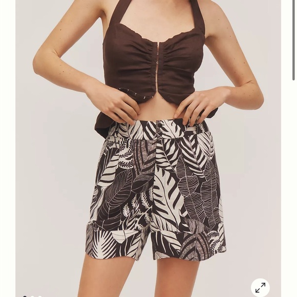 NWT Farm Rio x Anthropologie Tropical Print Shorts - Picture 1 of 6